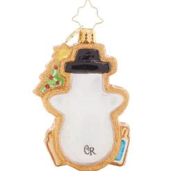 Blown Glass^Christopher Radko Cr, Gingerbread Snowman Gem, 1021413, Radko. Gem