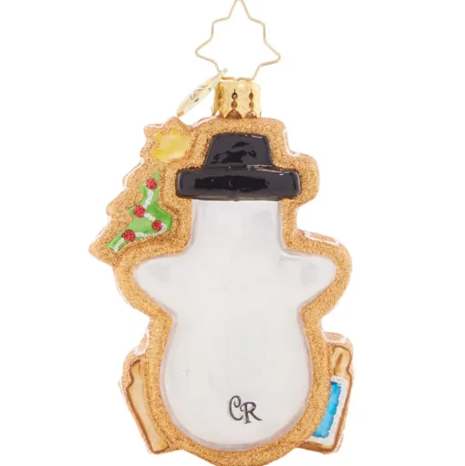 Blown Glass^Christopher Radko Cr, Gingerbread Snowman Gem, 1021413, Radko. Gem