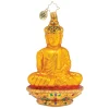 Blown Glass^Christopher Radko Cr, Golden Serenity Budda, 1020052,