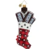 Blown Glass^Christopher Radko Cr, Hershey's Kisses Stocking, 1020075,