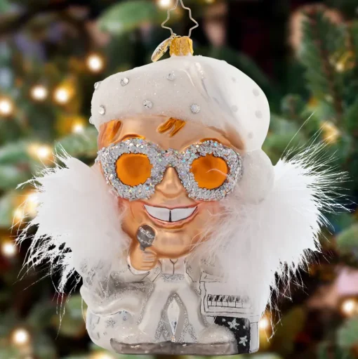 Blown Glass^Christopher Radko Cr, Holiday " Star" , 1021645, Radko, Elton John