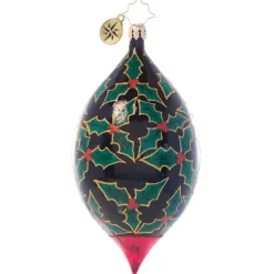 Blown Glass^Christopher Radko Cr, Holly Jolly Christmas, 1020956,