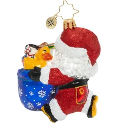 Blown Glass^Christopher Radko Cr, Hurry Santa Gem, 1020243,