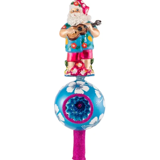 Glass^Christopher Radko Cr, Island Time Finial Topper, 1020821,