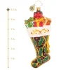 Blown Glass^Christopher Radko Cr, Jolly For Holly Stocking, 1020572,