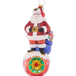 Santas^Christopher Radko Cr, On Top Of It Santa, 1021650, Radko