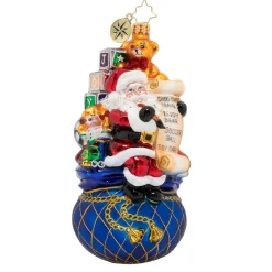 Santas^Christopher Radko Cr, One Last Check!, 1020154,