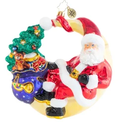 Glass^Christopher Radko Cr, Over The Moon For Christmas, 1020699,