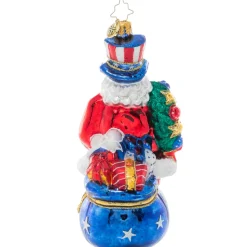 Blown Glass^chr Cr, Proud Patriot Santa, 1021083, istopher Radko