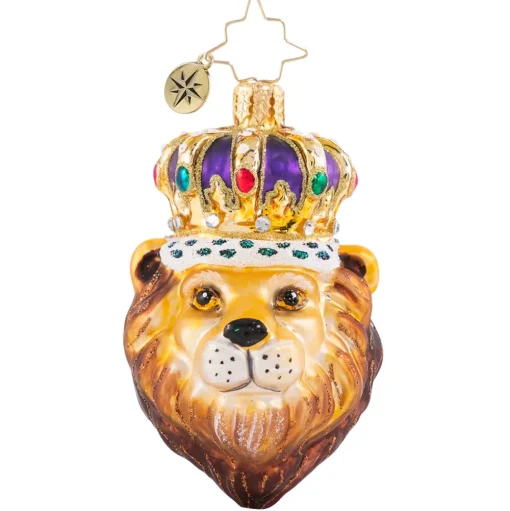 Blown Glass^Christopher Radko Cr, Roaring Royalty, Gem, 1020654,