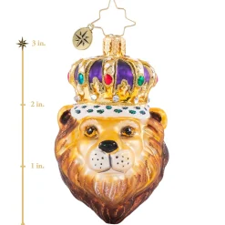 Blown Glass^Christopher Radko Cr, Roaring Royalty, Gem, 1020654,