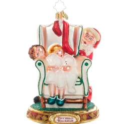 Blown Glass^Christopher Radko Cr, Rockwell's Two Sleeping Children, 1021214, Radko