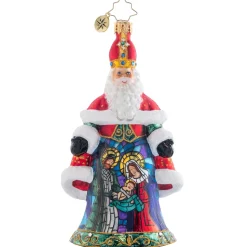 Santas^Christopher Radko Cr, Sacred Scene Saint Nicholas, 1021511, Radko