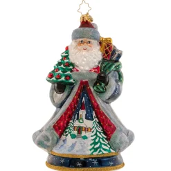 Santas^Christopher Radko Cr, Santa's Snowy Scene, 1021363, Radko