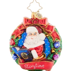 Glass^Christopher Radko Cr, Santa's Story Time Gem, 1021438, Gem