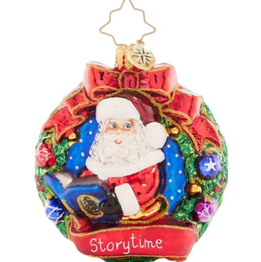 Glass^Christopher Radko Cr, Santa's Story Time Gem, 1021438, Gem
