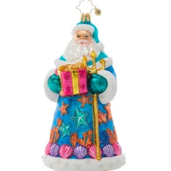 Christopher Radko Cr, Seashore Santa, 1021166, Hot