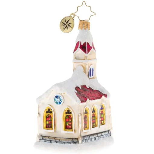 Christopher Radko Cr, Snow Dusted Chapel, 1020367, Clearance