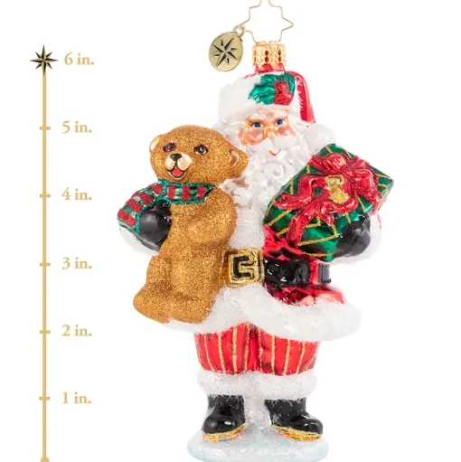 Santas^Christopher Radko Cr, The Gift Of Teddy, 1020617,