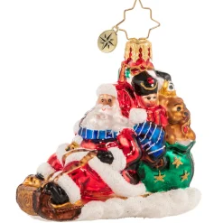 Santas^Christopher Radko Cr, Timely Toboggan Delivery! Gem, 1020636,