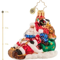 Santas^Christopher Radko Cr, Timely Toboggan Delivery! Gem, 1020636,