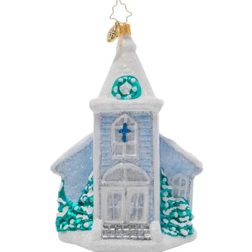 Christopher Radko Cr, White Christmas Chapel, 1021021, Radko Hot