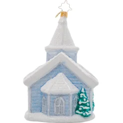 Christopher Radko Cr, White Christmas Chapel, 1021021, Radko Hot