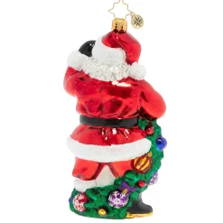 Santas^Christopher Radko Cr, With Garland & Grace Santa, 1020391,