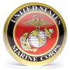 Glass^Dynasty Glass Crystal Paperweight Marine Corp