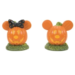 Department 56 Disney, Mickey's Pumpkin Town Topiaries, 6007732, Disney Village Clearance