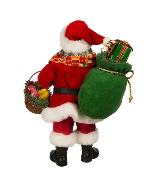 Clothtique/Fabriche Santas^Kurt S Adler Fabriche™, African American Santa, Fa0173,