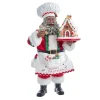Clothtique/Fabriche Santas^Kurt S Adler Fabriche™ African American Gingerbread Chef Santa, Fa0143, Kurt Adler