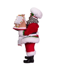 Clothtique/Fabriche Santas^Kurt S Adler Fabriche™ African American Gingerbread Chef Santa, Fa0143, Kurt Adler