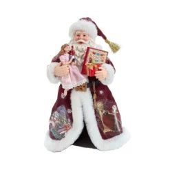 Clothtique/Fabriche Santas^Kurt S Adler Fabriche Musical Nutcracker Santa, Fa0139, Kurt Adler