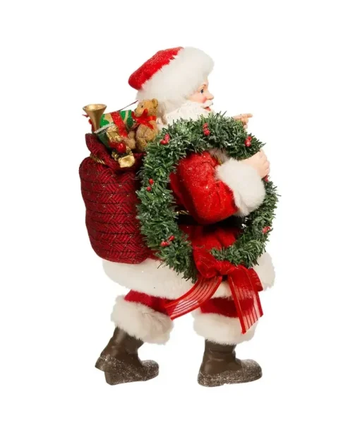 Santas^Kurt S Adler Fabriche™ Santa With Wreath And Lantern, Fa1067