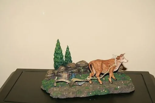 Fontanini Farm Scene Field, Plow, Ox Set/3, 5" , 55507 Outlet
