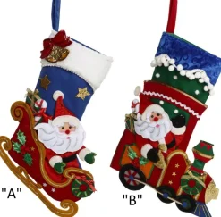 Santas^Mark Roberts Festive Santa Stocking Train Or Sleigh