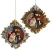 Kurt S Adler Gold And Silver Nativity Family Ornaments, 2 Assorted, E0678, Kurt Adler Online