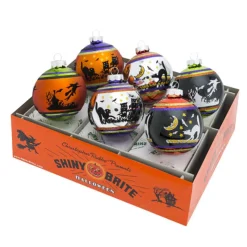 Halloween General^Christopher Radko Halloween 6 Piece Signature Flocked Ombre