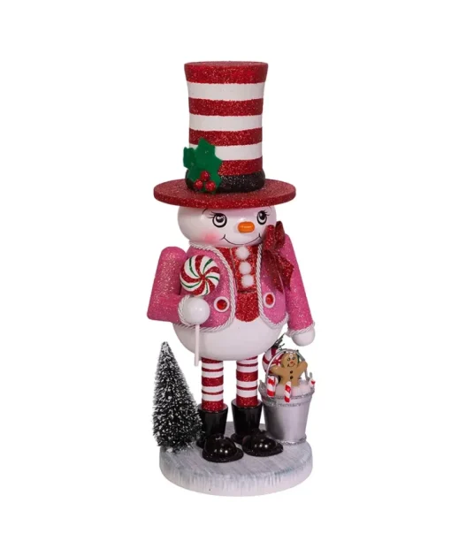 Nutcrackers/Smokers^Kurt S Adler Hollywood Nutcrackers™ Snowman Candy Nutcracker, Ha0518, Kurt Adler