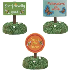 Department 56 Hv, Bee Friendly Signs St/3, 6010461, Halloween Village Hot