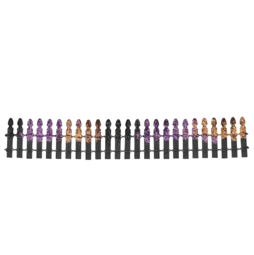 Wood^Department 56 Hv, Halloween Glitter Fence, 6005556, Halloween Village