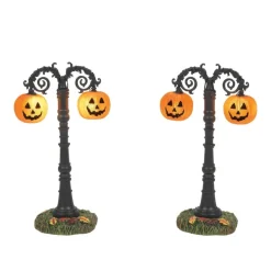 Department 56 Hv, Hallows Eve Lit Street Lamps, 6012281, Halloween Village Fashion