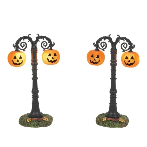 Department 56 Hv, Hallows Eve Lit Street Lamps, 6012281, Halloween Village Fashion