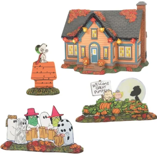 Department 56 Hv, Trick Or Treat Lane Peanuts, 6007640, Halloween Village Clearance