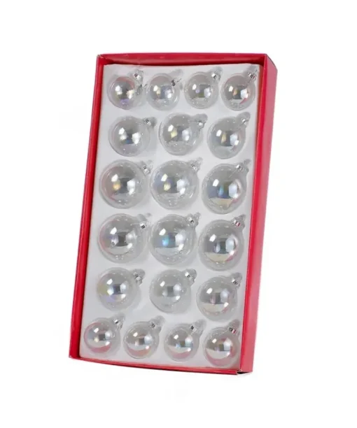 Kurt S Adler Iridescent Glass Ball Ornaments, 20-Piece Box Set, J0316, Kurt Adler Cheap