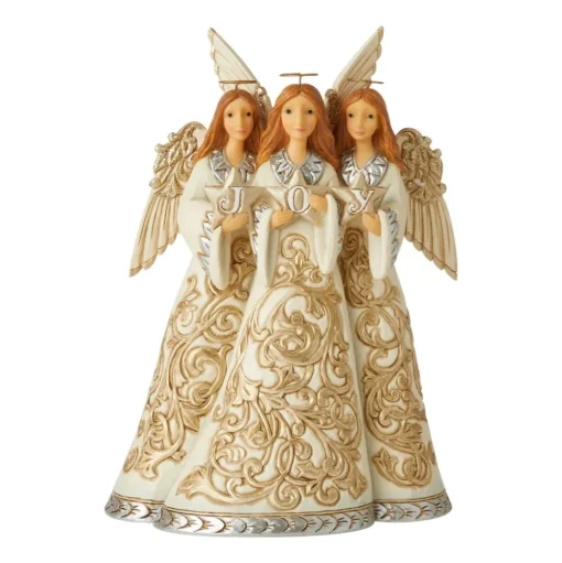 Enesco Jim Shore, Holiday Lustre Trio Of Angels, 6006611, Heartwood Creek Clearance