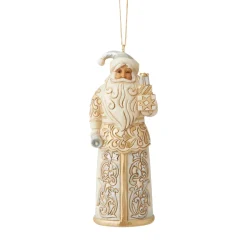 Resin^Enesco Jim Shore, Holiday Lustre Santa Ornament, 6006618, Heartwood Creek