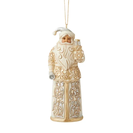 Resin^Enesco Jim Shore, Holiday Lustre Santa Ornament, 6006618, Heartwood Creek