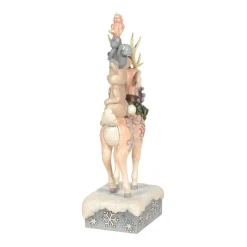 Enesco Jim Shore, White Woodland Stacked Animals, 6006576, Heartwood Creek Discount